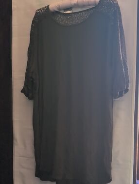 Old Navy Olive Green Lace Yoke Tank Top